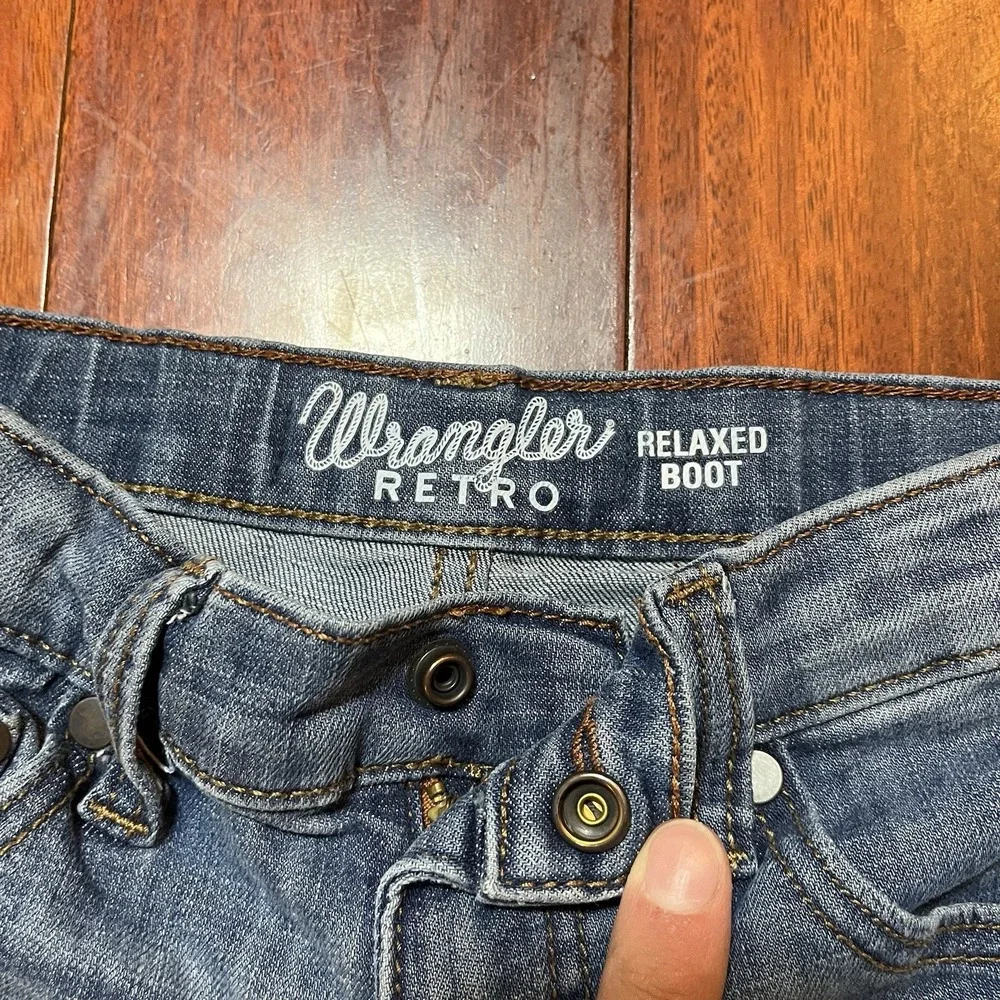 Wrangler Jeans Boys Youth 6 Regular (22x20) Blue Retro Relaxed Bootcut Cowboy